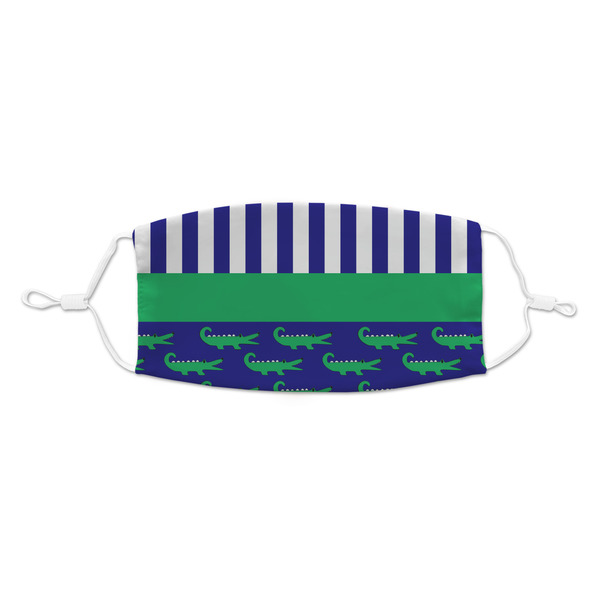 Custom Alligators & Stripes Kid's Cloth Face Mask - Standard
