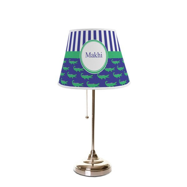 Alligators & Stripes Poly Film Empire Lampshade - On Stand