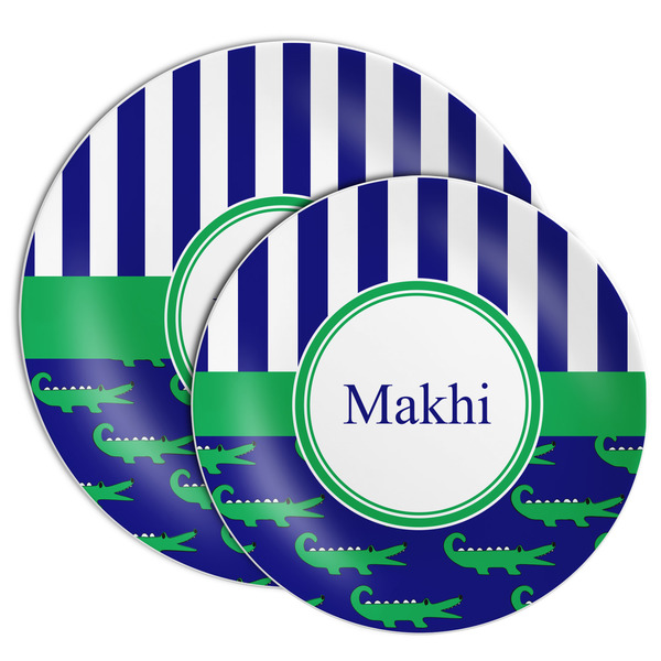 Alligators & Stripes Melamine Plates - PARENT/MAIN