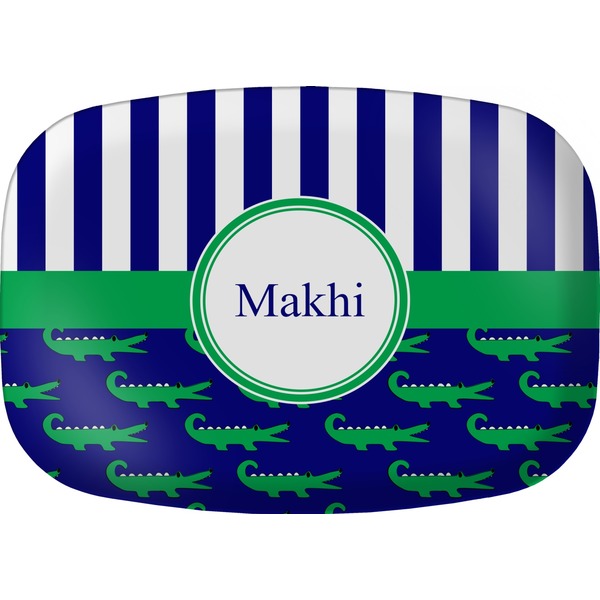 Custom Alligators & Stripes Melamine Platter (Personalized)