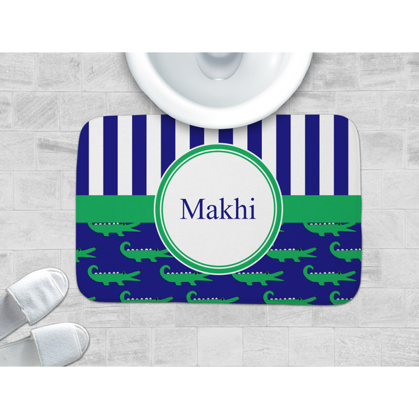 Alligators & Stripes Memory Foam Bath Mat - LIFESTYLE 34x21
