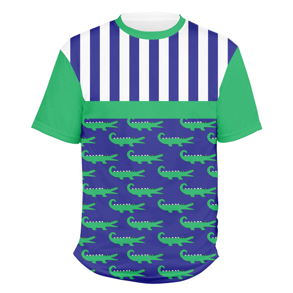 Custom Alligators & Stripes Men's Crew T-Shirt - 3X Large