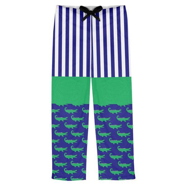 Custom Alligators & Stripes Mens Pajama Pants - XS