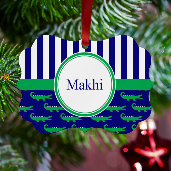 Alligators & Stripes Metal Benilux Ornament - Lifestyle
