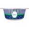 Alligators & Stripes Stainless Steel Dog Bowl - Medium (Personalized)
