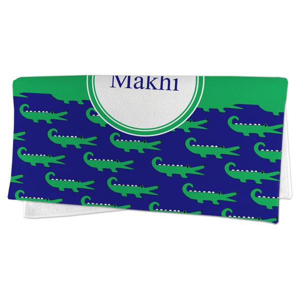 Alligators & Stripes Microfiber Dish Rag - FOLDED (half)