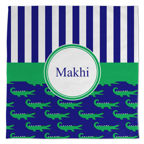 Custom Alligators & Stripes Microfiber Dish Towel (Personalized)