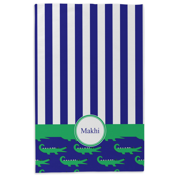 Alligators & Stripes Microfiber Dish Towel - APPROVAL