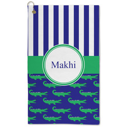 Alligators & Stripes Microfiber Golf Towel - Large (Personalized)