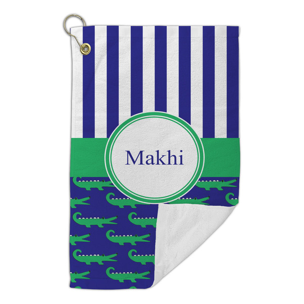 Alligators & Stripes Microfiber Golf Towels Small - FRONT FOLDED