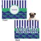 Alligators & Stripes Microfleece Dog Blanket - Regular - Front & Back