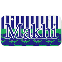 Alligators & Stripes Mini/Bicycle License Plate (2 Holes) (Personalized)