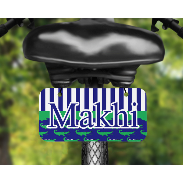 Alligators & Stripes Mini License Plate on Bicycle - LIFESTYLE Two holes