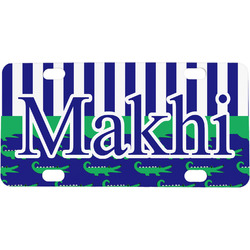 Alligators & Stripes Mini/Bicycle License Plate (Personalized)