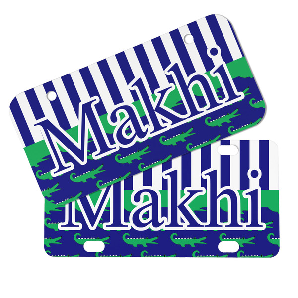 Alligators & Stripes Mini License Plates - MAIN (4 and 2 Holes)
