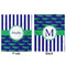 Alligators & Stripes Minky Blanket - 50"x60" - Double Sided - Front & Back