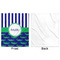 Alligators & Stripes Minky Blanket - 50"x60" - Single Sided - Front & Back
