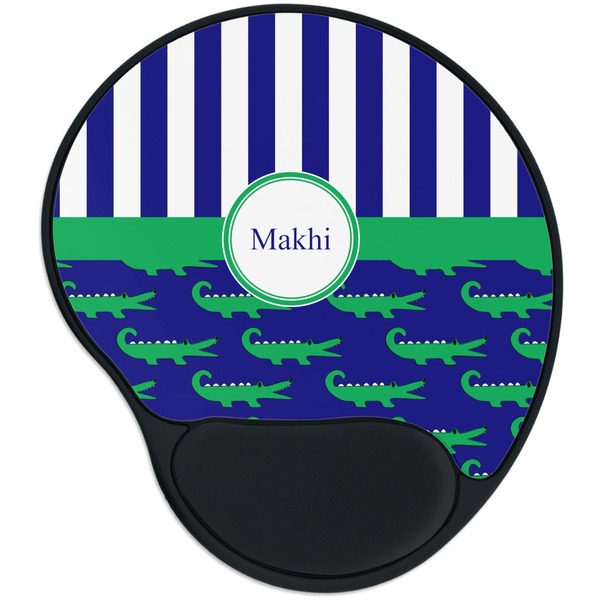 Custom Alligators & Stripes Mouse Pad with Wrist Support