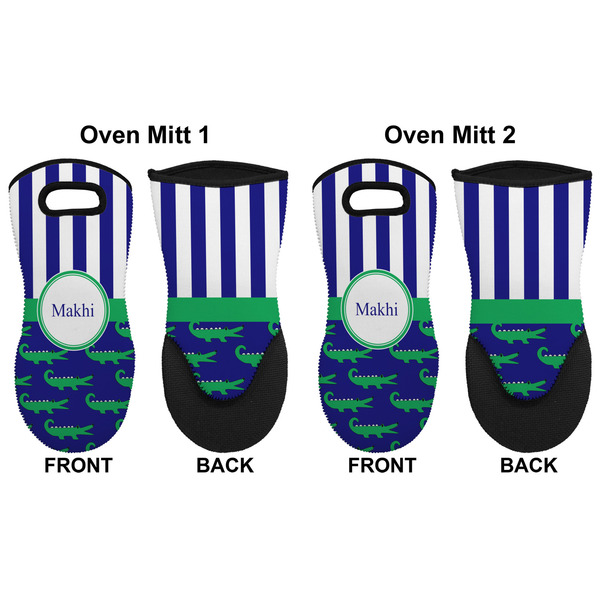 Alligators & Stripes Neoprene Oven Mitt - Set of 2 - Approval