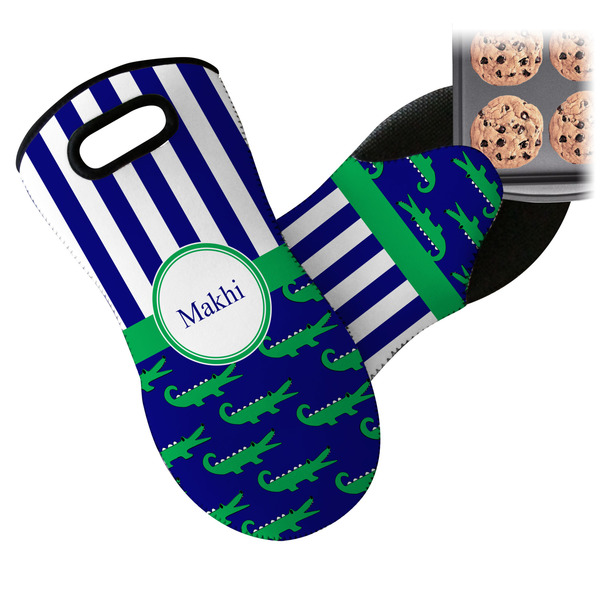 Alligators & Stripes Neoprene Oven Mitt