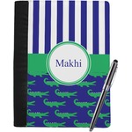 Alligators & Stripes Notebook Padfolio - Large w/ Name or Text