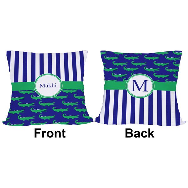 Alligators & Stripes Outdoor Pillow - 16x16