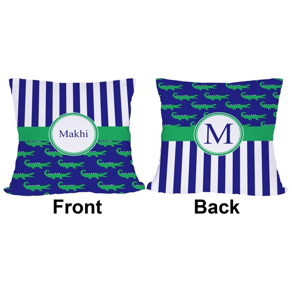 Alligators & Stripes Outdoor Pillow - 18x18