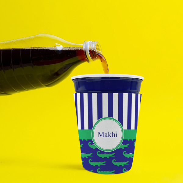 Alligators & Stripes Party Cup Sleeves - without bottom - Lifestyle