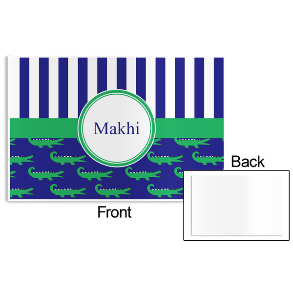 Alligators & Stripes Disposable Paper Placemat - Front & Back