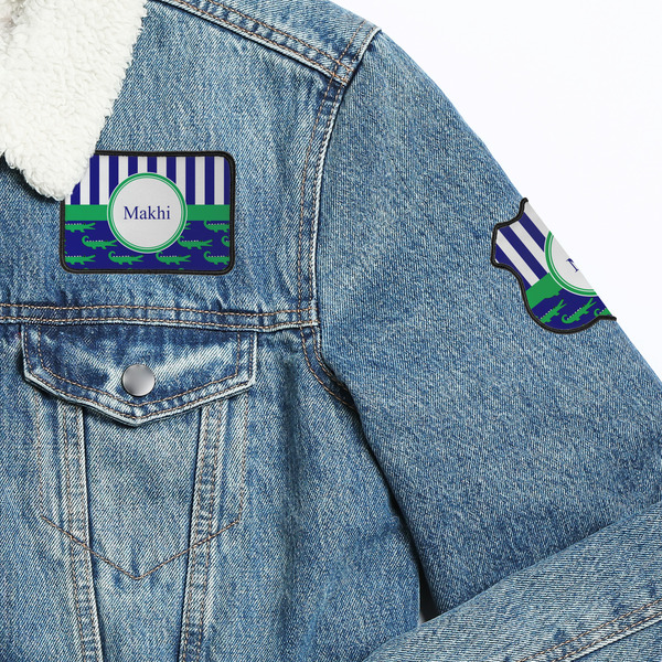 Alligators & Stripes Patches Lifestyle Jean Jacket Detail