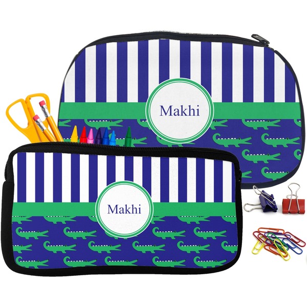 Alligators & Stripes Pencil / School Supplies Bags Small and Medium