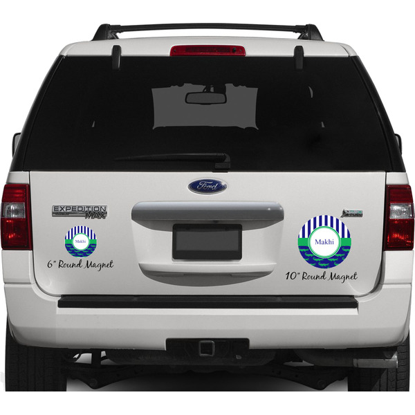 Alligators & Stripes Personalized Car Magnets on Ford Explorer