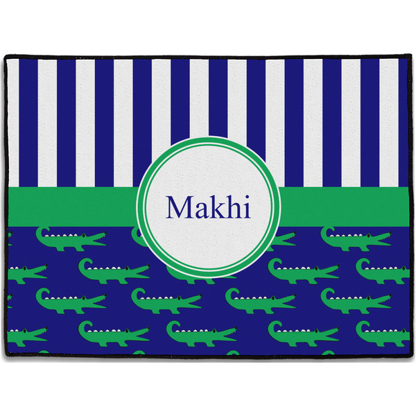 Custom Alligators & Stripes Door Mat (Personalized)