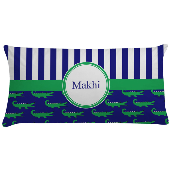 Custom Alligators & Stripes Pillow Case - King (Personalized)