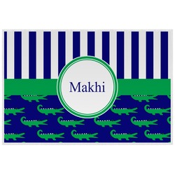Alligators & Stripes Laminated Placemat w/ Name or Text