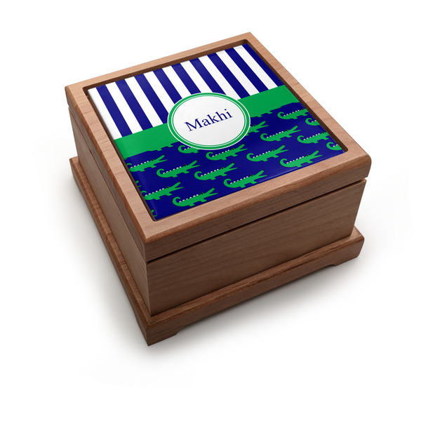 Custom Alligators & Stripes Pet Urn w/ Name or Text