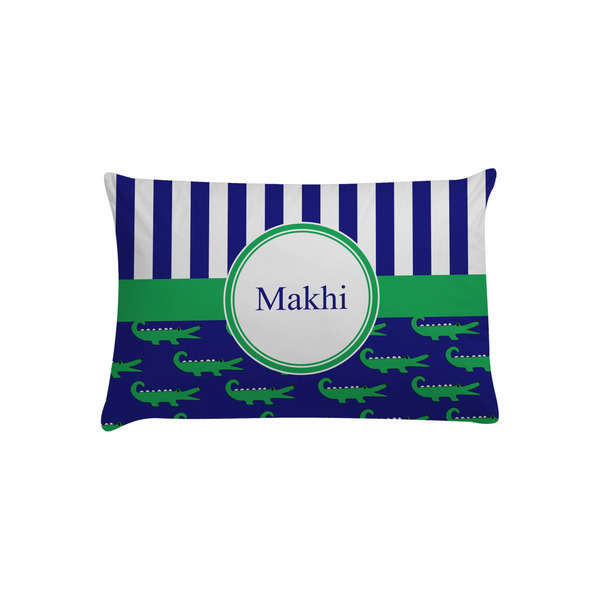 Custom Alligators & Stripes Pillow Case - Toddler (Personalized)