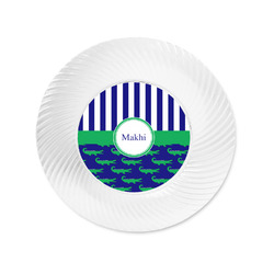 Alligators & Stripes Plastic Party Appetizer & Dessert Plates - 6" (Personalized)