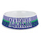 Alligators & Stripes Plastic Dog Bowl - Large (Personalized)