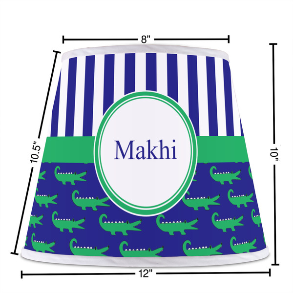 Alligators & Stripes Poly Film Empire Lampshade - Dimensions