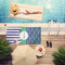 Alligators & Stripes Pool Towel Lifestyle