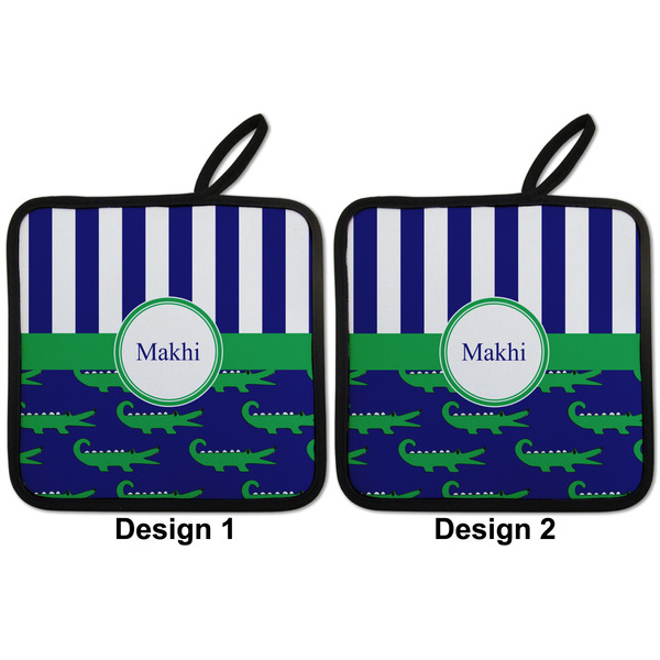 Alligators & Stripes Pot Holders - Set of 2 APPROVAL