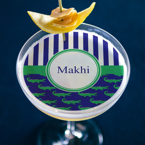 Alligators & Stripes Printed Drink Topper - XLarge - In Context