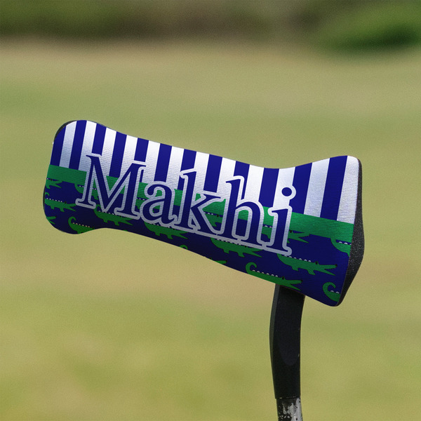 Alligators & Stripes Putter Cover - On Putter