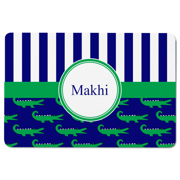 Alligators & Stripes Rectangular Fridge Magnet - FRONT