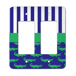 Alligators & Stripes Rocker Style Light Switch Cover - Two Switch