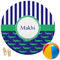 Alligators & Stripes Round Beach Towel (Personalized)