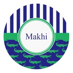 Alligators & Stripes Round Decal - Large (Personalized)