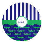 Alligators & Stripes 5' Round Indoor Area Rug (Personalized)