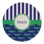 Alligators & Stripes Round Linen Placemat (Personalized)